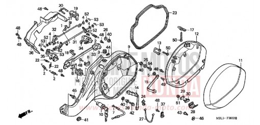 SACOCHE DE SELLE G. (NT650V2/3/4/5) NT650V5 de 2005